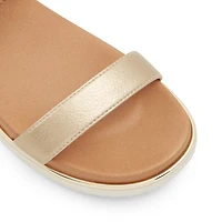 Rainia Gold Women's Flat Sandals
