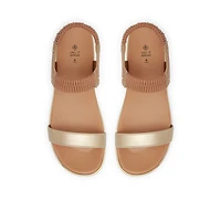 Rainia Gold Women's Flat Sandals