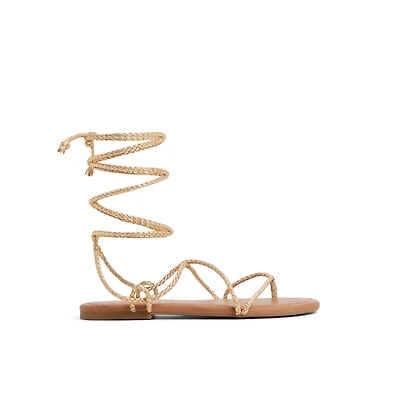 Romiie Gold Women's Flat Sandals