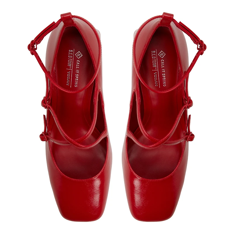 Saffii Red Women's Lace up heels