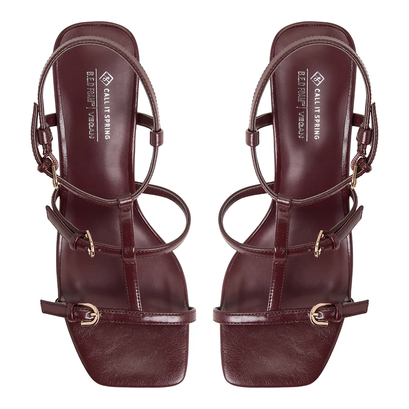 Saphiraa Bordo Femmes Talons moyens | Boutique Spring Canada