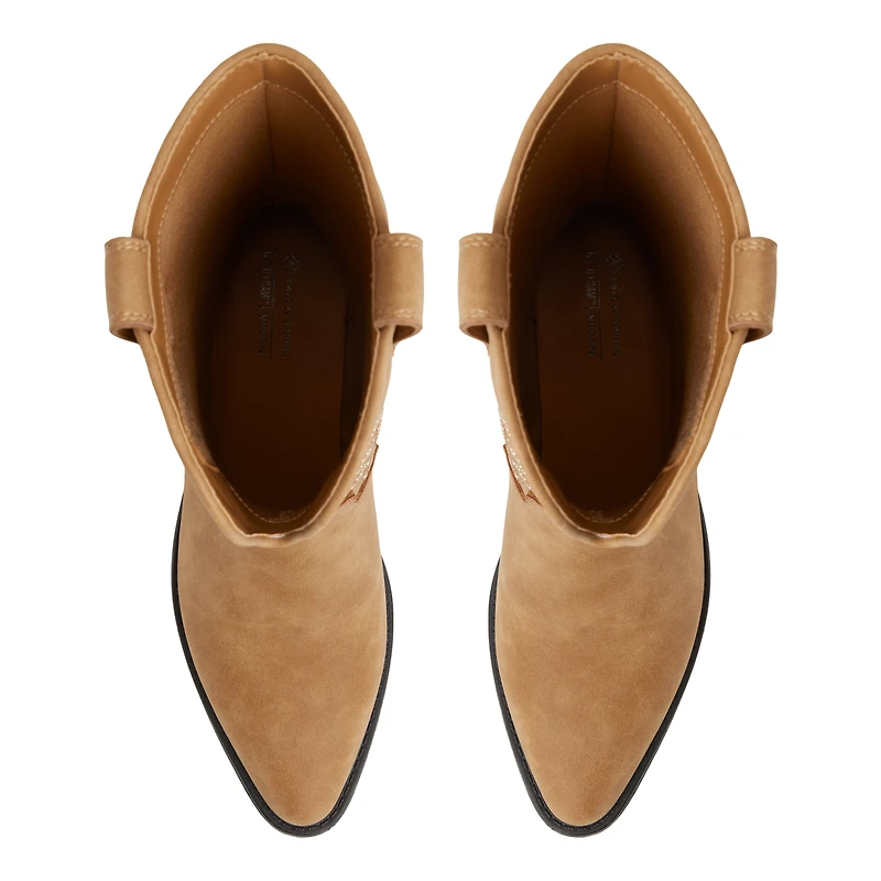 Sareena Beige Foncé Femmes Bottes mi-mollets | Boutique Spring Canada