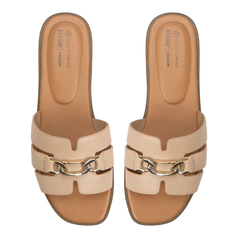 Serinna Medium Beige Women's Slides