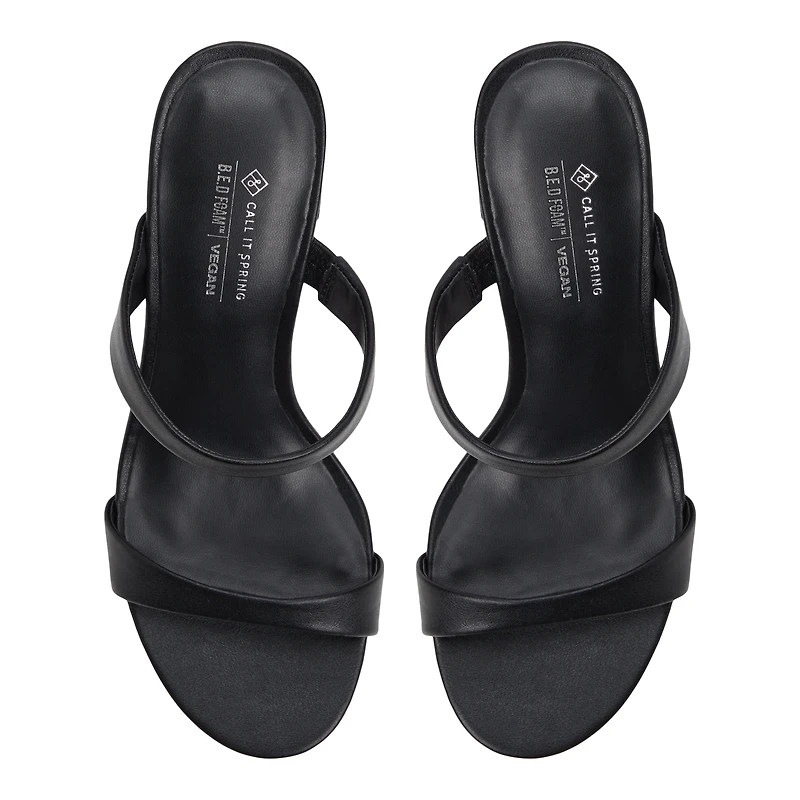 Shaiaa Open Black Women's Mules