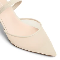 Zaydan Autre Beige Toile Filet pailleté Femmes Talons chatons | Boutique Spring Canada