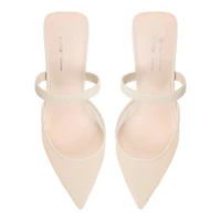 Zaydan Autre Beige Toile Filet pailleté Femmes Talons chatons | Boutique Spring Canada