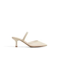 Zaydan Autre Beige Toile Filet pailleté Femmes Talons chatons | Boutique Spring Canada