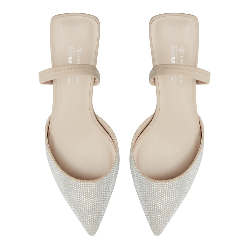 Zaydan Other Beige Textile Shiny Women's Kitten heels