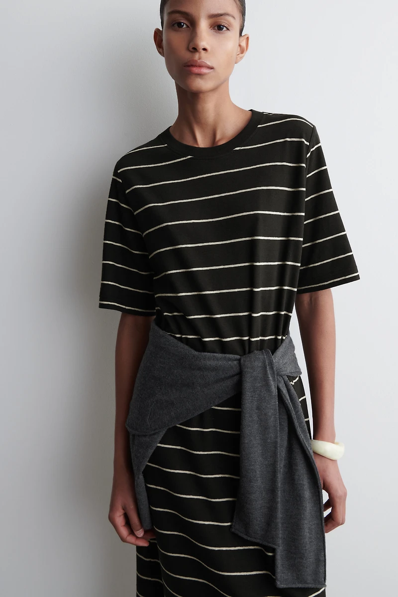 Cos COTTON-LINEN MAXI T-SHIRT DRESS | King's Cross