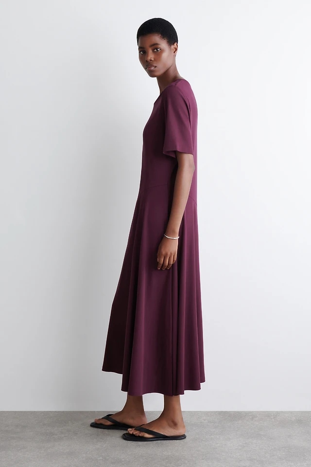 cos draped bubble midi dress Cos DRAPED BUBBLE MIDI DRESS