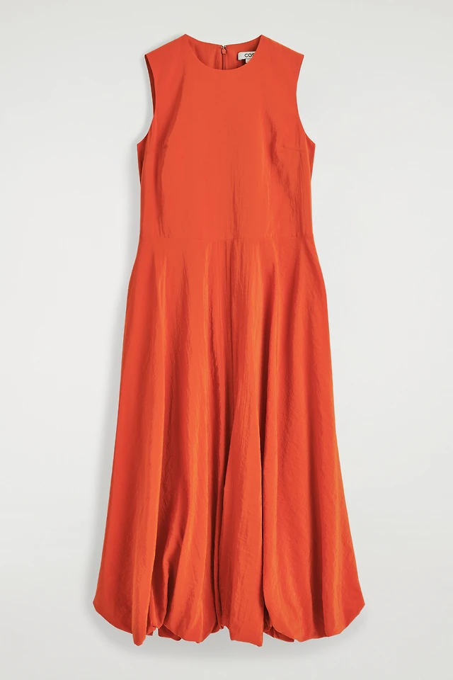 cos draped bubble midi dress COS Draped Bubble Midi Dress in Black