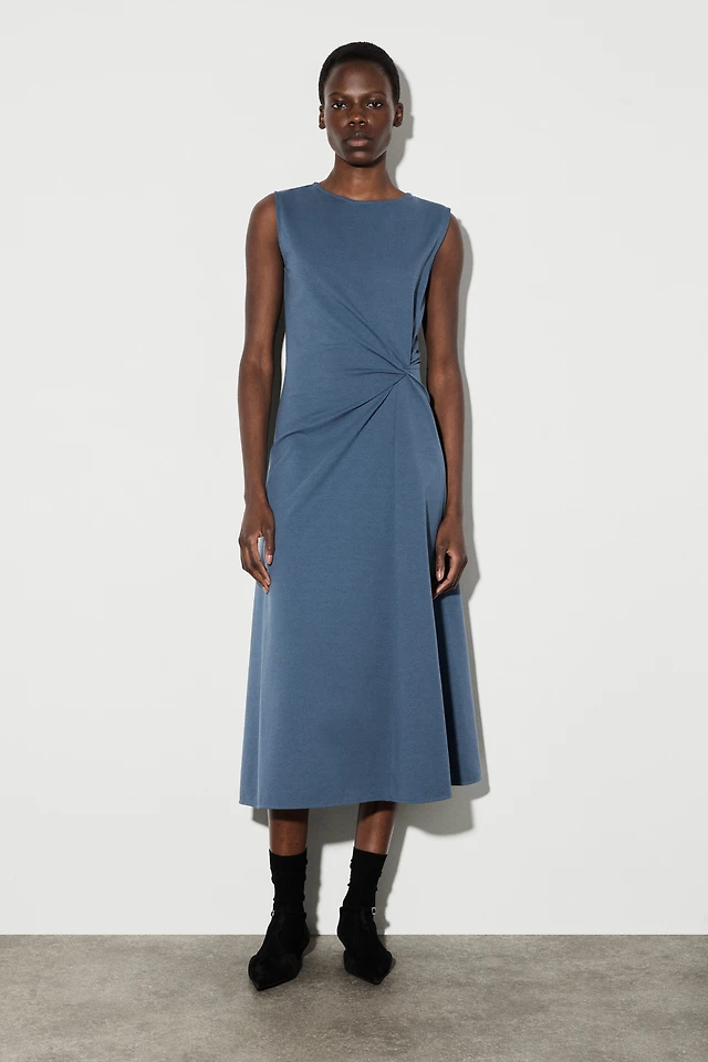 Cos BOW-DETAIL LINEN MIDI DRESS | King's Cross Cos BOW-DETAIL LINEN MIDI DRESS | King's Cross