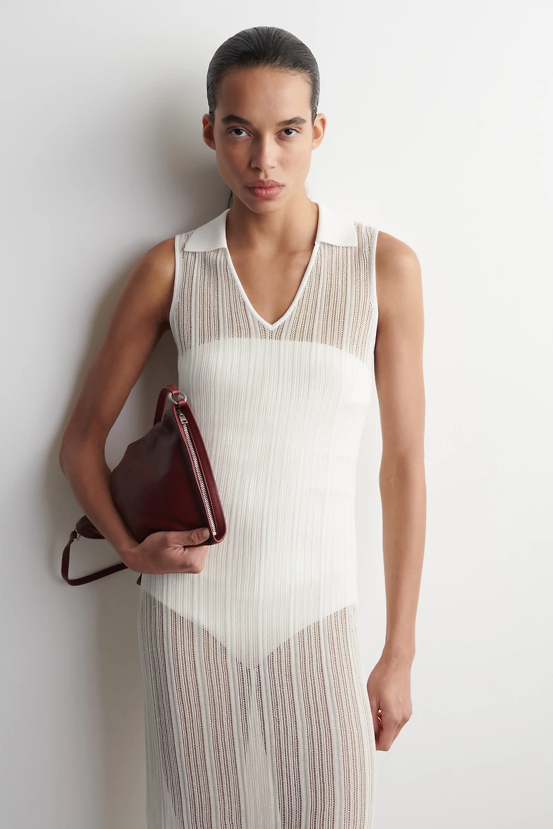 Cos SHEER LACE-KNIT DRESS