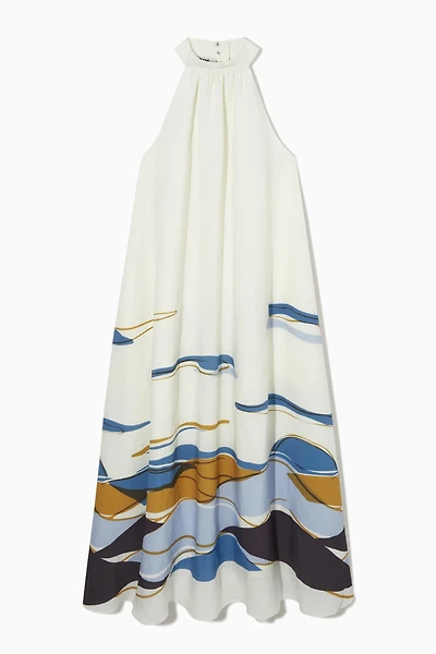 cos halterneck a-line maxi dress Size:us:4 Sheath High Bateau Neck Bodycon dresses