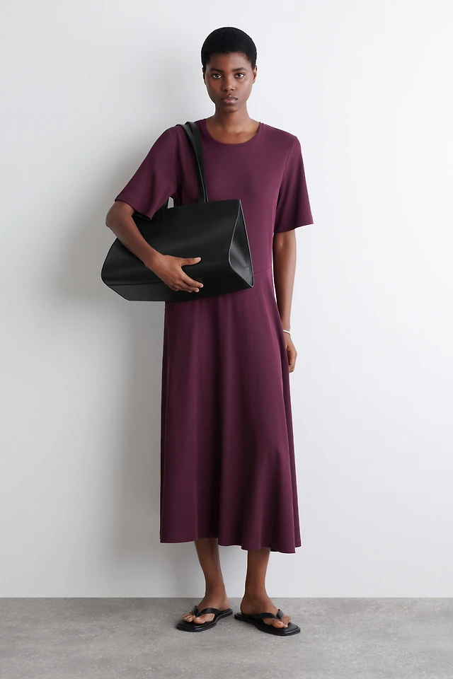 cos draped bubble midi dress Cos DRAPED BUBBLE MIDI DRESS