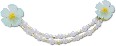 Blue Flower and Pearl Chain