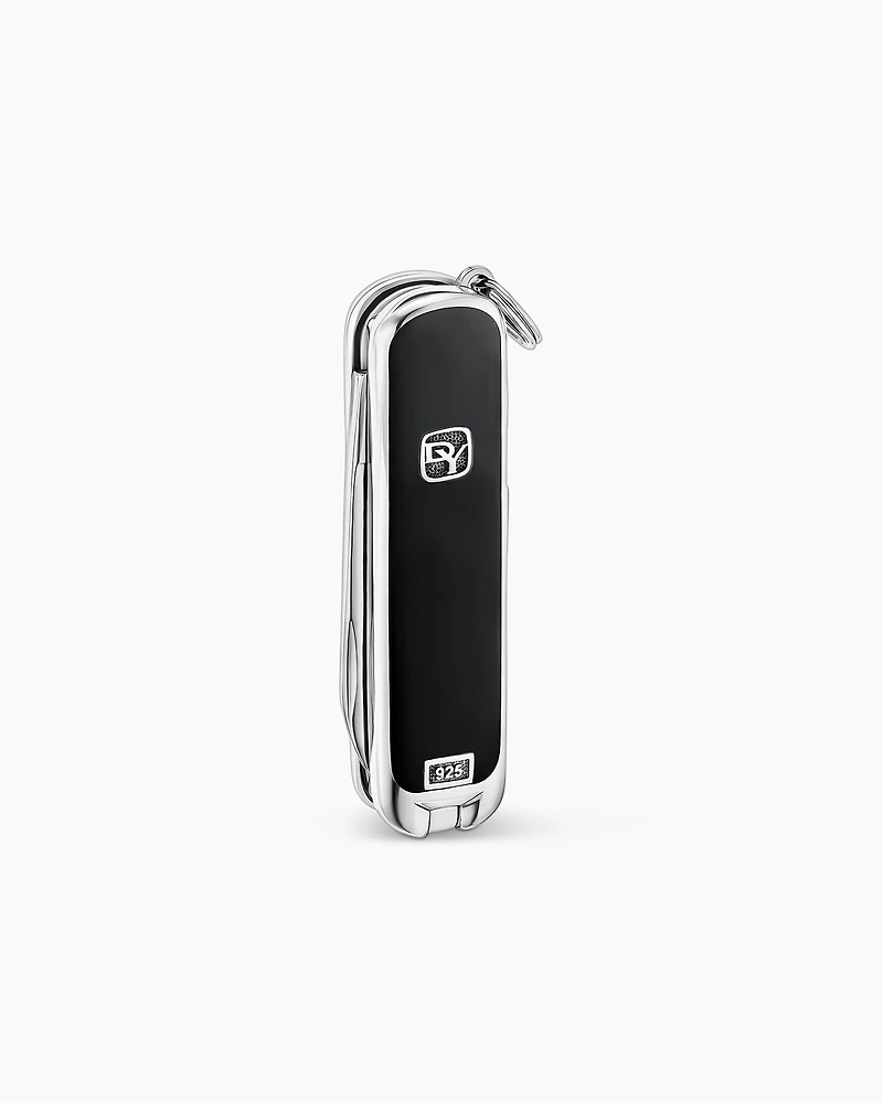 Streamline® Inlay Swiss Army® Knife in Sterling Silver with Black Onyx