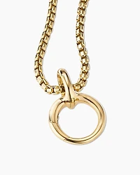 Smooth Amulet Holder in 18K Yellow Gold, 16mm