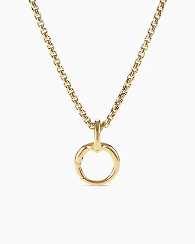 Smooth Amulet Holder in 18K Yellow Gold, 16mm