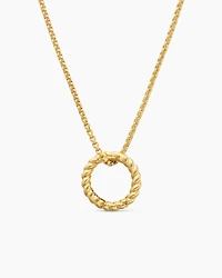 Cable Amulet Holder in 18K Yellow Gold, 12.8mm