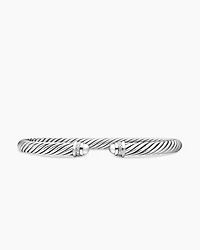 Classic Cable Bracelet Sterling Silver with Diamonds, 5mm