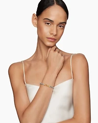Buckle Classic Cable Bracelet Sterling Silver with 14K Yellow Gold