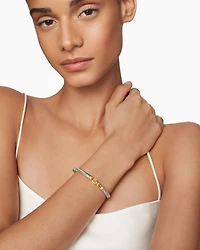 Buckle Classic Cable Bracelet Sterling Silver with 14K Yellow Gold