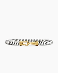 Buckle Classic Cable Bracelet Sterling Silver with 14K Yellow Gold