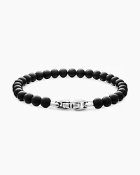 Spiritual Beads Bracelet Sterling Silver with Black Onyx