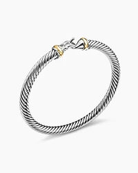 Buckle Classic Cable Bracelet Sterling Silver with 18K Yellow Gold