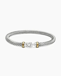Buckle Classic Cable Bracelet Sterling Silver with 18K Yellow Gold