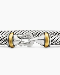 Buckle Classic Cable Bracelet Sterling Silver with 18K Yellow Gold