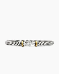 Buckle Classic Cable Bracelet Sterling Silver with 18K Yellow Gold