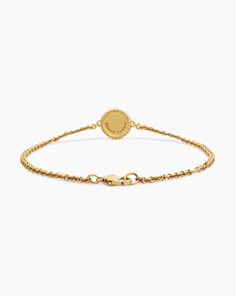 Cable Collectibles® Evil Eye Bracelet in 18K Yellow Gold with Pavé Sapphires and Diamonds, 2mm