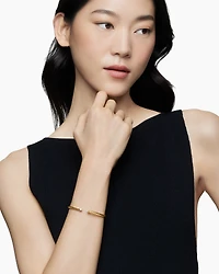 Cable Flex® Bracelet 18K Yellow Gold with Diamonds, 4mm