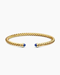 Cablespira® Flex Bracelet 18K Yellow Gold with Blue Sapphires, 4mm