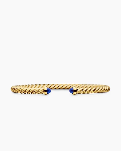 Cablespira® Color Bracelet 18K Yellow Gold with Blue Sapphires