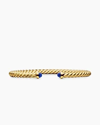 Cablespira® Flex Bracelet 18K Yellow Gold with Blue Sapphires, 4mm