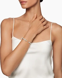 Cable Classics Bracelet with Pavé Domes and 14K Yellow Gold, 5mm