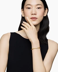 Cablespira X Station Bracelet 18K Yellow Gold with Diamonds, 4mm