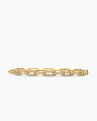 Stax Chain Link Bracelet 18K Yellow Gold with Diamonds, 4mm