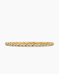 Sculpted Cable Flex Bracelet 18K Yellow Gold with Diamonds