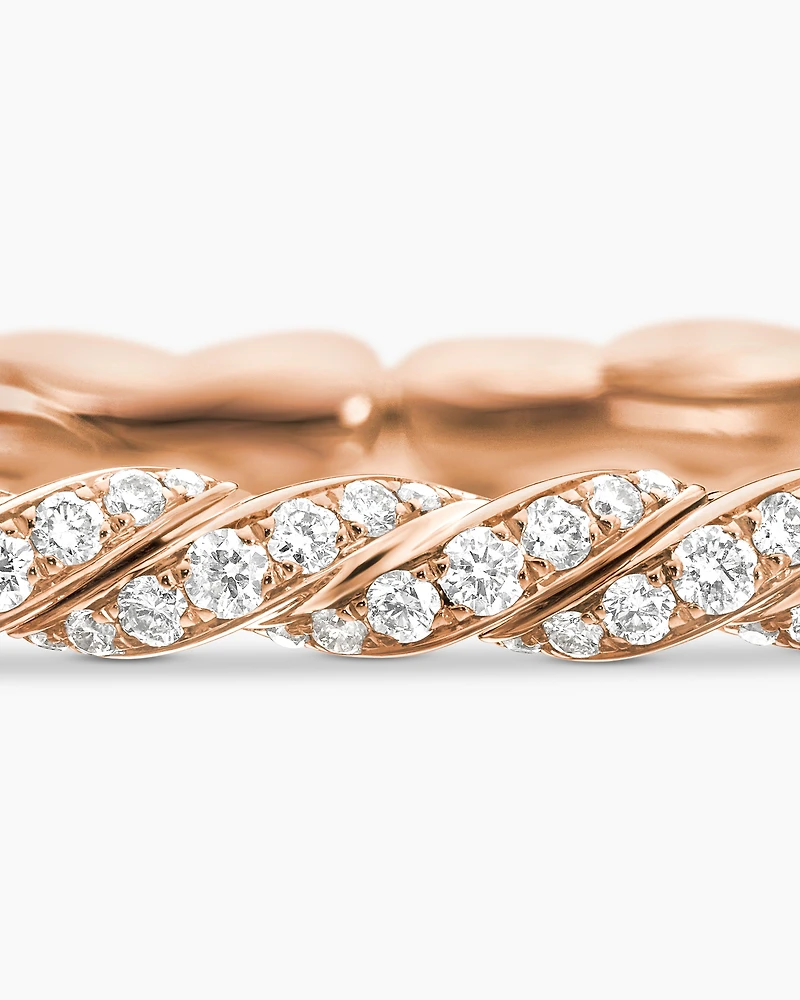 Sculpted Cable Bracelet 18K Yellow Gold with Diamonds