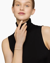 Sculpted Cable Bracelet 18K Yellow Gold with Diamonds
