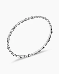 Sculpted Cable Bracelet 18K Yellow Gold with Diamonds