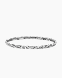 Sculpted Cable Bracelet 18K Yellow Gold with Diamonds