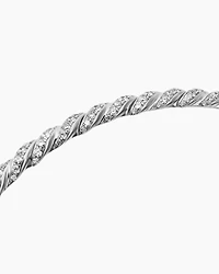 Sculpted Cable Bracelet 18K Yellow Gold with Diamonds