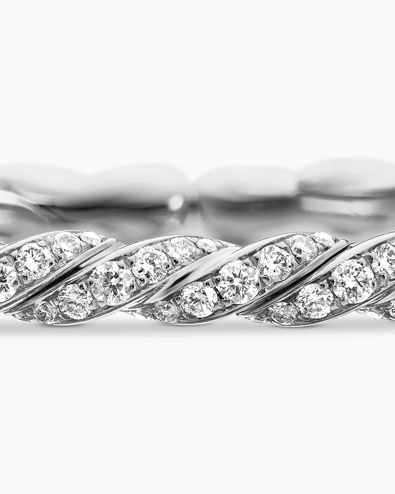 Sculpted Cable Bracelet 18K Yellow Gold with Diamonds