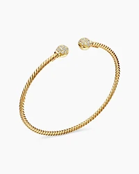 Solari Cablespira® Bracelet in 18K Yellow Gold with Diamonds, 2.3mm