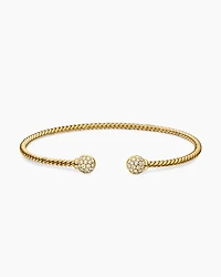 Solari Cablespira® Bracelet in 18K Yellow Gold with Diamonds, 2.3mm